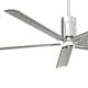 preview thumbnail 2 of 4, Minka Aire Clean Polished Nickel 5 Blade 60 Inch LED Celing Fan