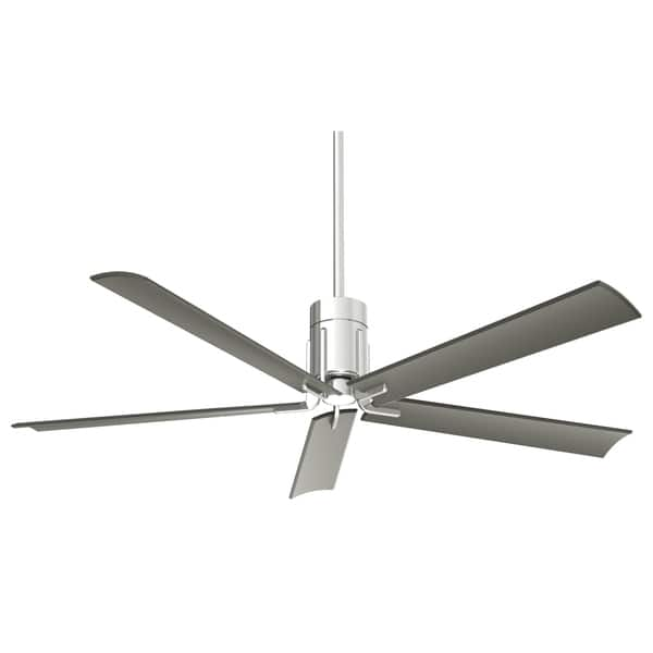 Shop Clean 60 Inch Led Celing Fan In Polished Nickel Finish W