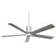 preview thumbnail 1 of 4, Minka Aire Clean Polished Nickel 5 Blade 60 Inch LED Celing Fan