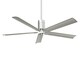 preview thumbnail 3 of 4, Minka Aire Clean Polished Nickel 5 Blade 60 Inch LED Celing Fan