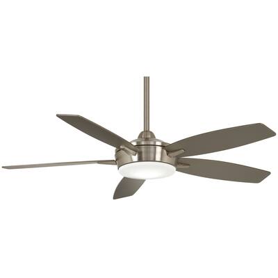 Minka Aire Espace Brushed Nickel 5 Blade 52 Inch LED Ceiling Fan