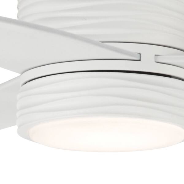 Shop Mojave 56 Led Ceiling Fan In Flat White Finish W Flat