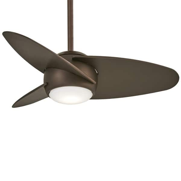 Shop Slant 36 Led Ceiling Fan In Oil Rubbed Bronze Finish W