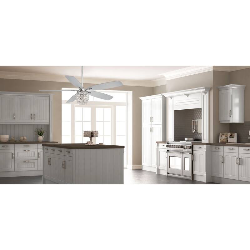 Minka Aire Bling Chrome 5 Blade 56 Inch LED Ceiling Fan