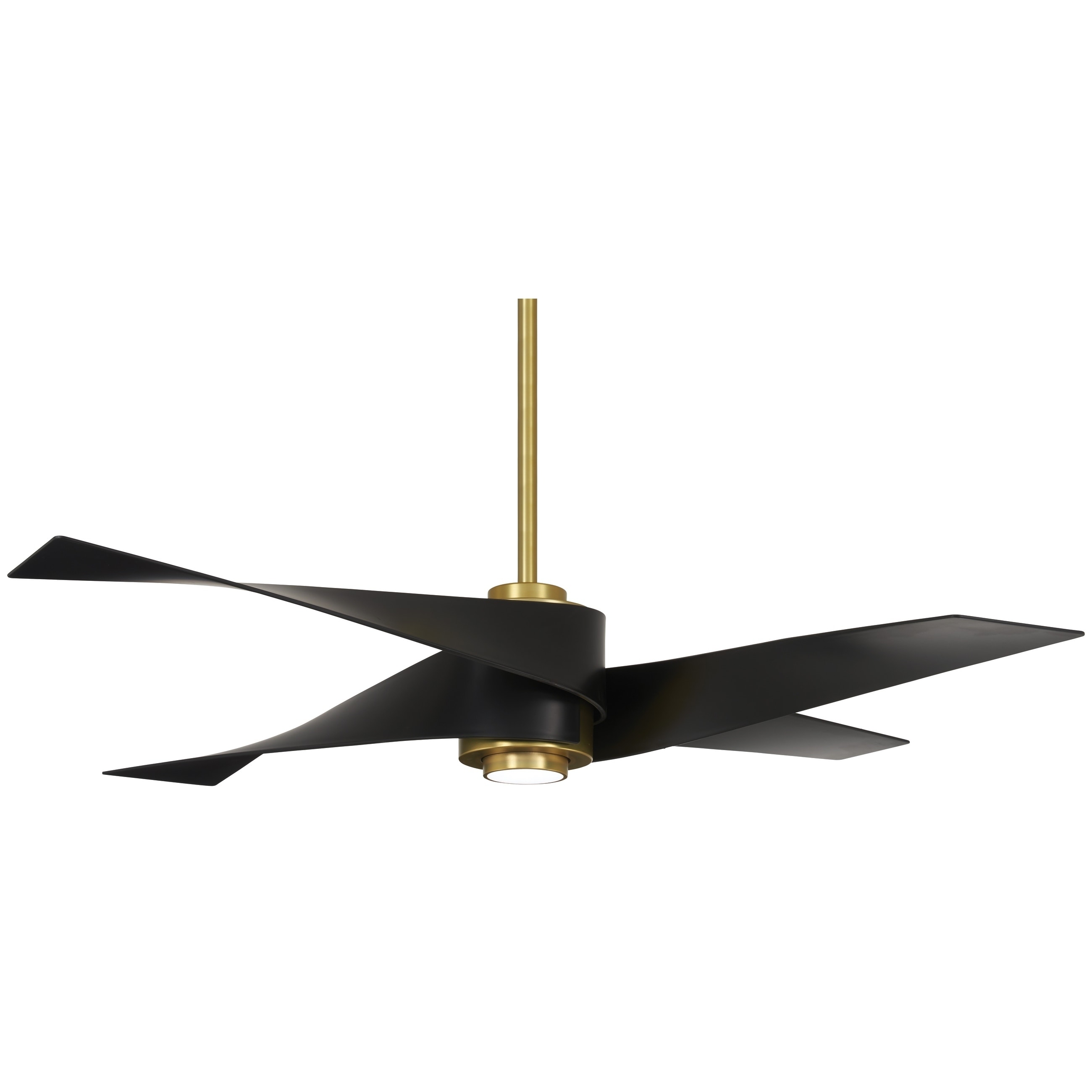 Shop Artemis 64 Led Ceiling Fan In Soft Brass Matte Black Finish