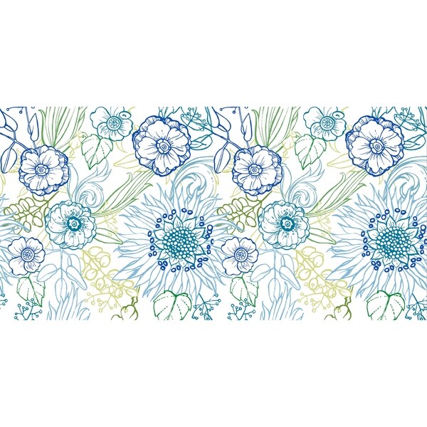 20 x 20 Inch Zentangle 4 Color Floral Print Outdoor Pillow (As Is Item). Opens flyout.