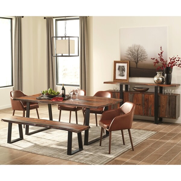 Modern Artistic Designed Dining Set With Matching Floating Modern Artistic Designed Dining Set With Matching Floating Storage Server