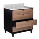 Holly & Martin Tobin Limed Burnt Oak and Marble 32-inch Bath Vanity Sink - Thumbnail 12