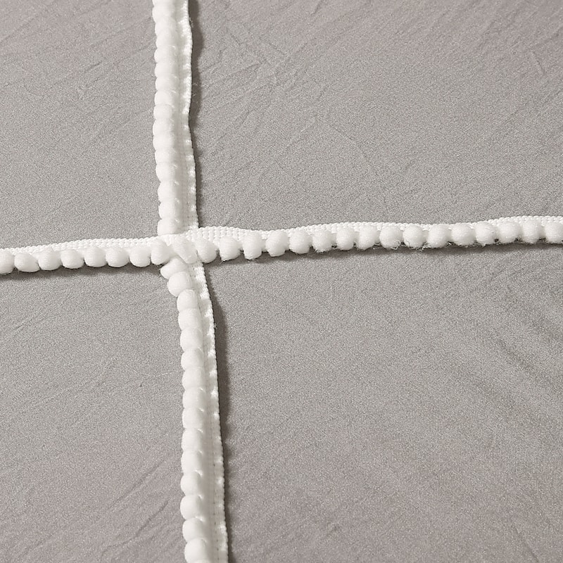 Lush Decor Diamond Pom Pom 3 Piece Comforter Set