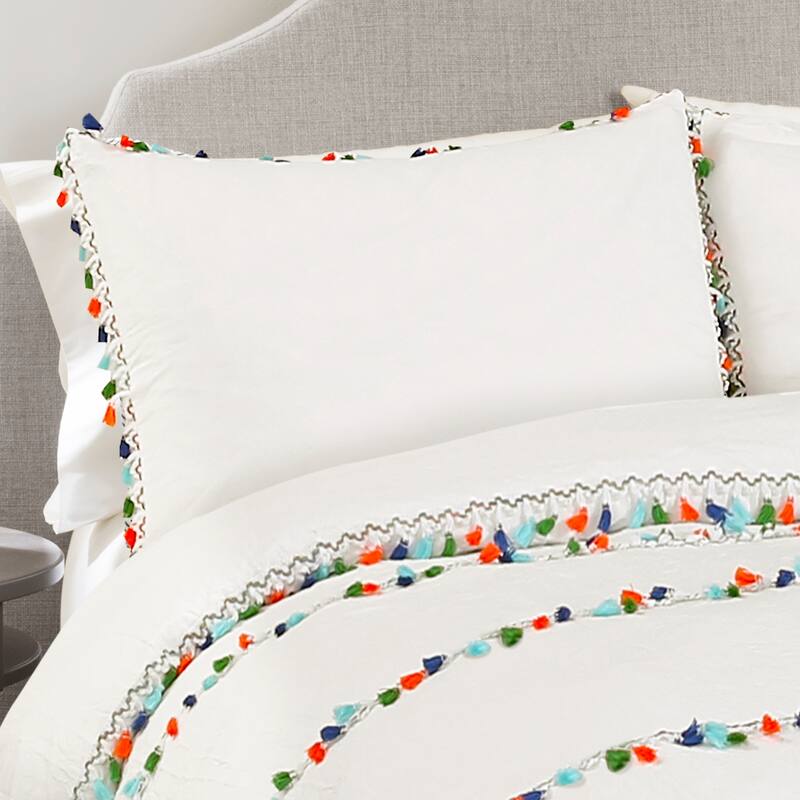Lush Decor Boho Tassel 3 Piece Comforter Set
