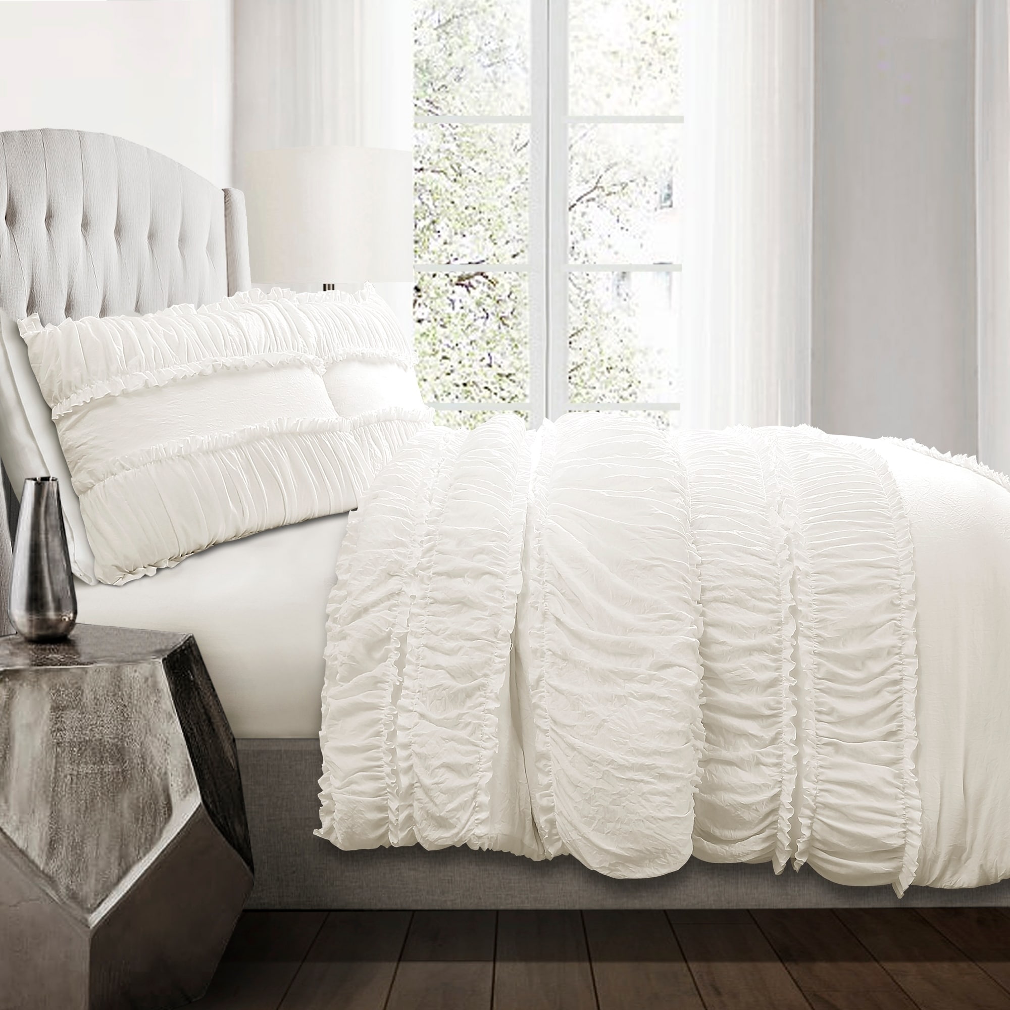 Lush Decor Nova Ruffle 3 Piece Comforter Set Ebay