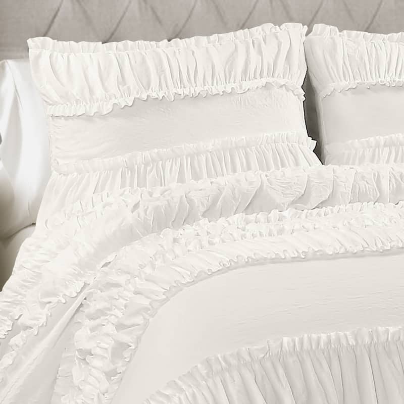 Lush Decor Nova Ruffle 3 Piece Comforter Set