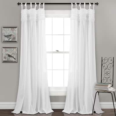 Lush Decor Lydia Ruffle Curtain Panel Pair