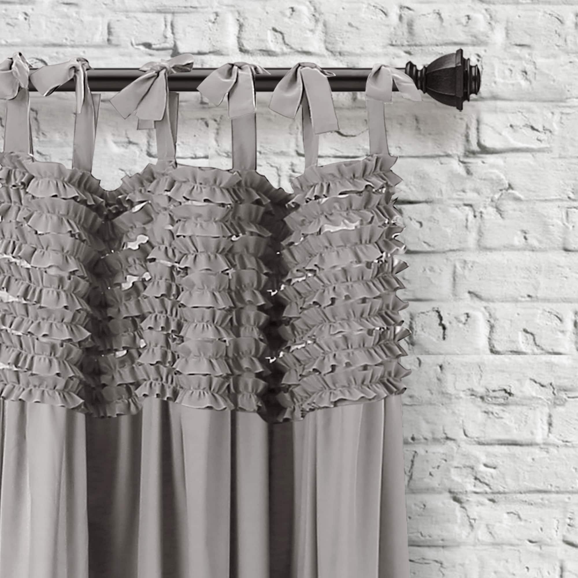 Shop Lush Decor Lydia Ruffle Window Curtain Panel Pair On Sale