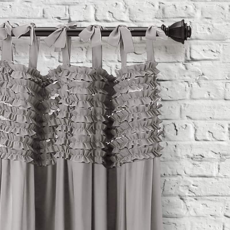 Lush Decor Lydia Ruffle Curtain Panel Pair