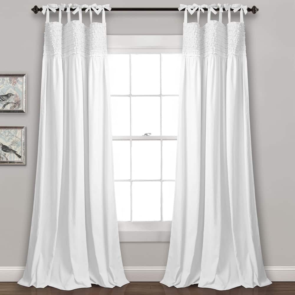 Lush Decor Lydia Ruffle Curtain Panel Pair