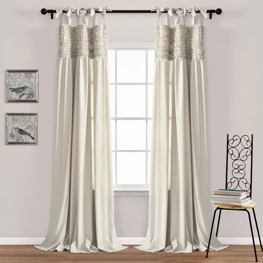 Lush Decor Lydia Ruffle Curtain Panel Pair