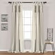 preview thumbnail 1 of 26, Lush Decor Lydia Ruffle Curtain Panel Pair 40x95 - Neutral