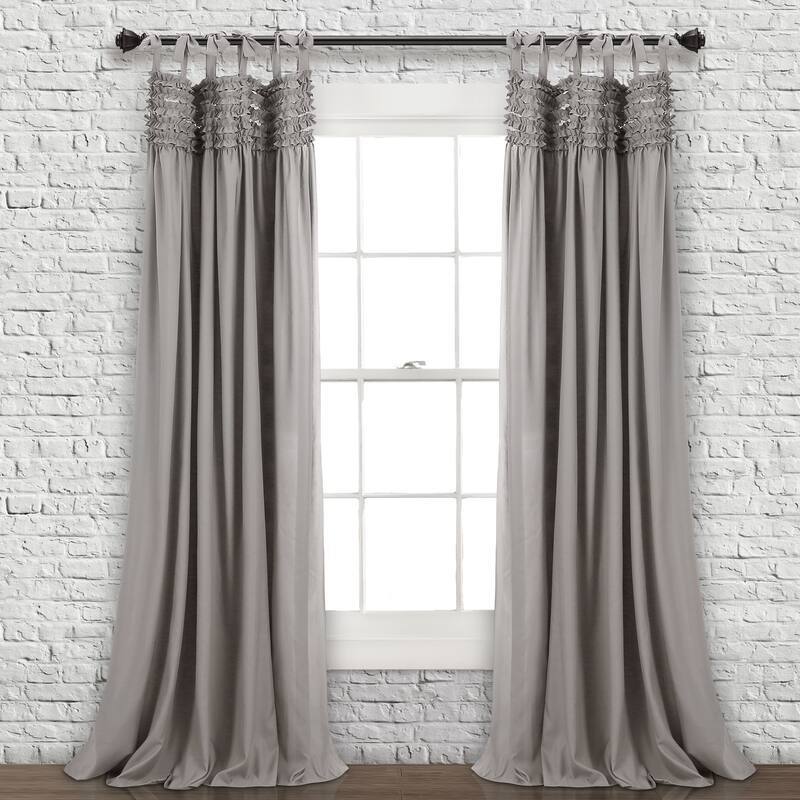 Lush Decor Lydia Ruffle Curtain Panel Pair