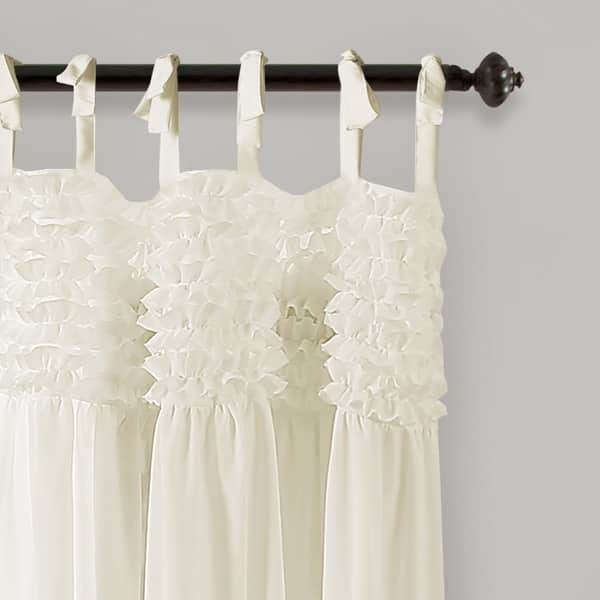 Shop Lush Decor Lydia Ruffle Window Curtain Panel Pair On Sale