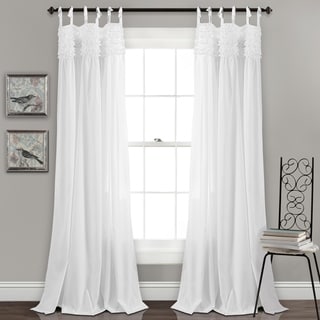 Lush Decor Lydia Ruffle Curtain Panel Pair