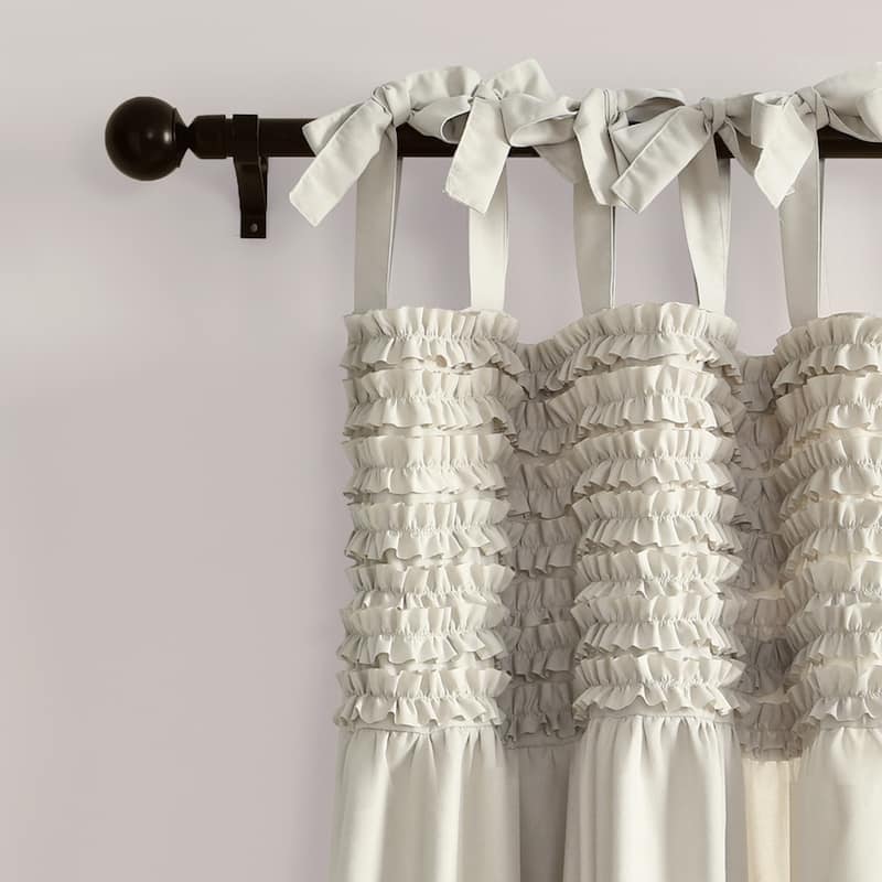 Lush Decor Lydia Ruffle Curtain Panel Pair