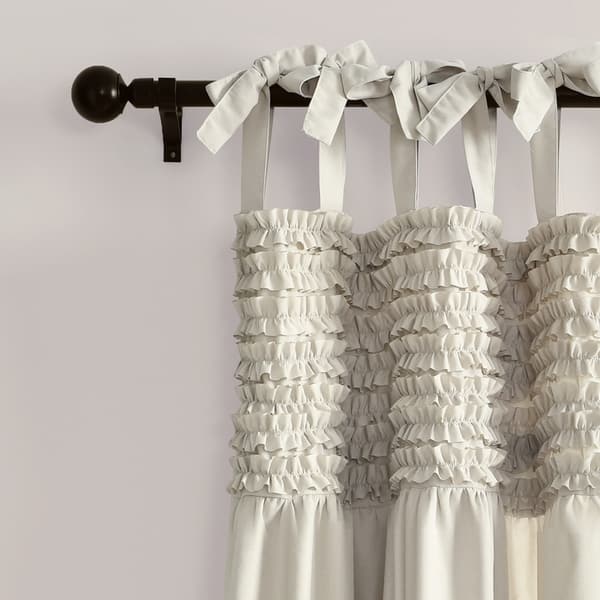 Shop Lush Decor Lydia Ruffle Window Curtain Panel Pair On Sale