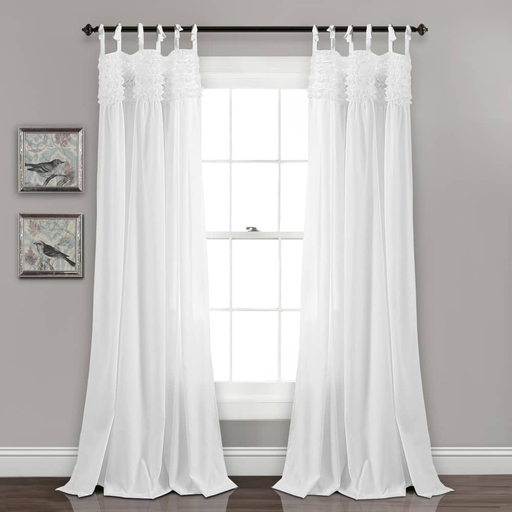 Lush Decor Lydia Ruffle Curtain Panel Pair