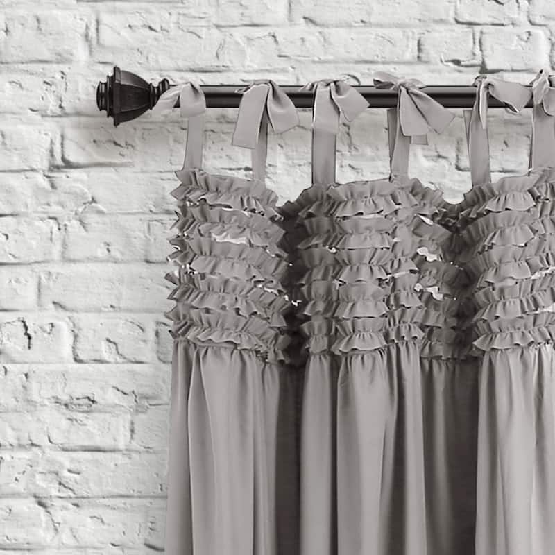 Lush Decor Lydia Ruffle Curtain Panel Pair
