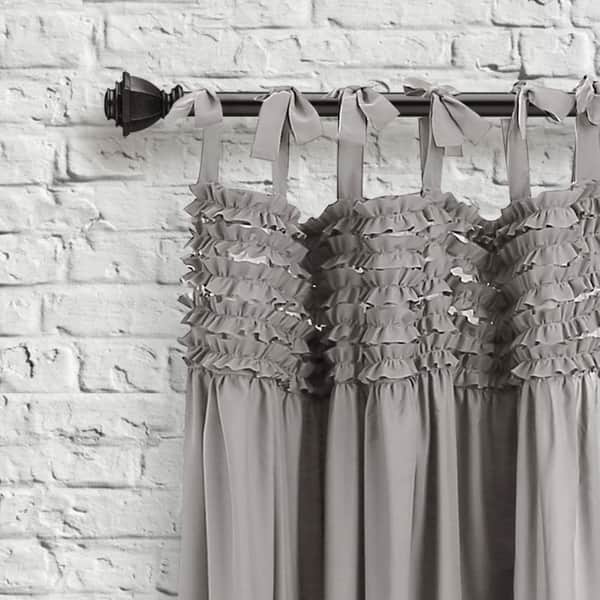Shop Lush Decor Lydia Ruffle Window Curtain Panel Pair On Sale