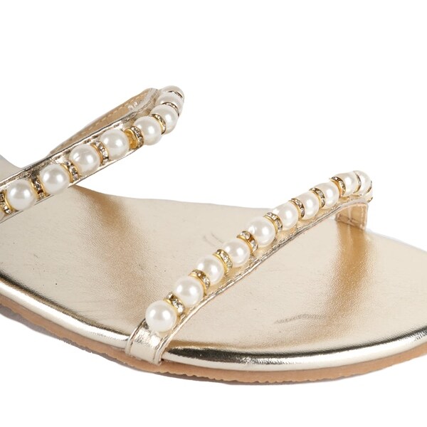 pearl stud gladiator sandals