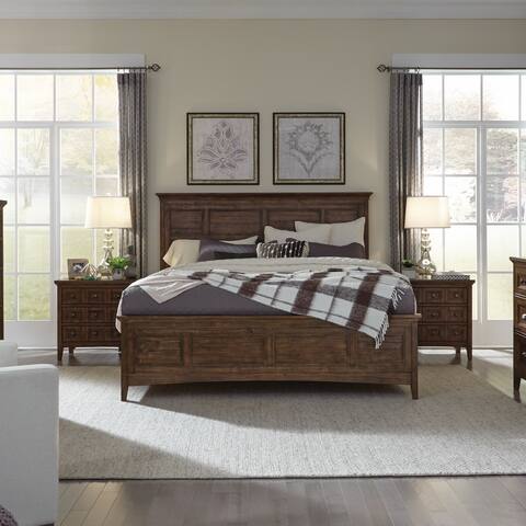 Bay Creek Relaxed Traditional Toasted Nutmeg Panel Bed