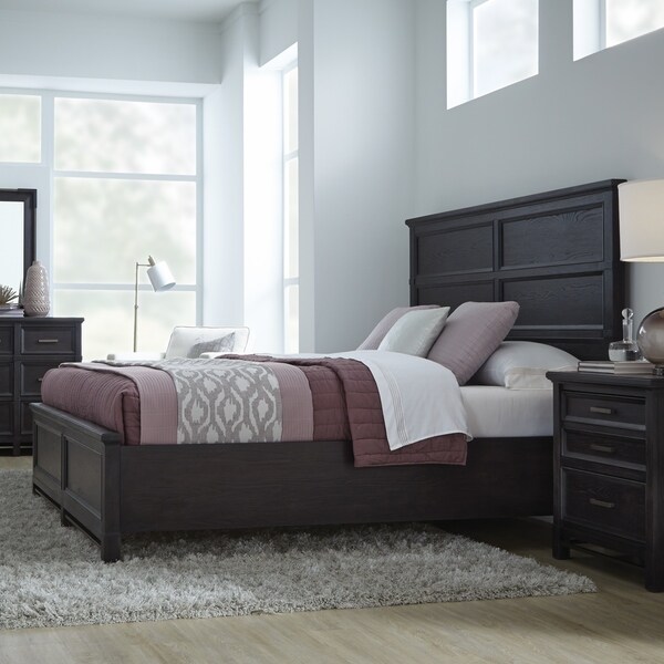 Shop Grafton Avenue Transitional Panel Bed in Midnight Mink Free Shipping Today Overstock