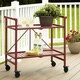 Havenside Home Alexandra Outdoor Folding Serving Cart - Thumbnail 1