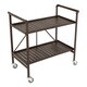 Havenside Home Alexandra Outdoor Folding Serving Cart - Thumbnail 3