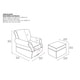 preview thumbnail 16 of 14, Avenue Greene Rose Swivel Glider & Ottoman Set - N/A