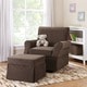 preview thumbnail 11 of 14, Avenue Greene Rose Swivel Glider & Ottoman Set - N/A