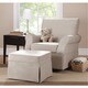 preview thumbnail 6 of 14, Avenue Greene Rose Swivel Glider & Ottoman Set - N/A