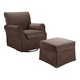 preview thumbnail 12 of 14, Avenue Greene Rose Swivel Glider & Ottoman Set - N/A