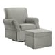 preview thumbnail 2 of 14, Avenue Greene Rose Swivel Glider & Ottoman Set - N/A