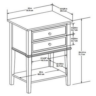 Copper Grove Kurdica 2-drawer Accent Table