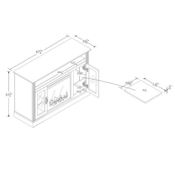 Shop Garnett Electric Fireplace Tv Console For Tvs Up To A 50