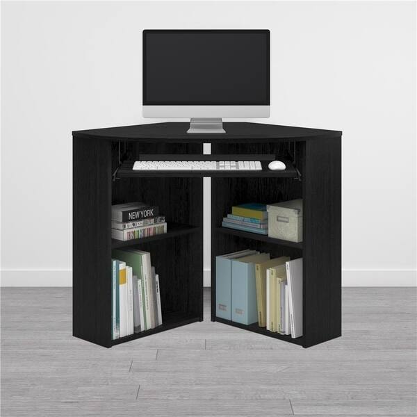 Shop Avenue Greene Battlewood Black Oak Corner Desk On Sale