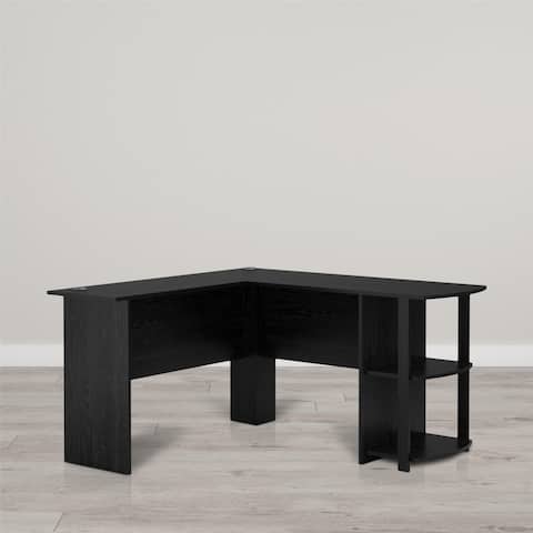 Cherry Finish Home Office Furniture Find Great Deals Avenue Greene Abbott L Shaped Desk With Bookshelves