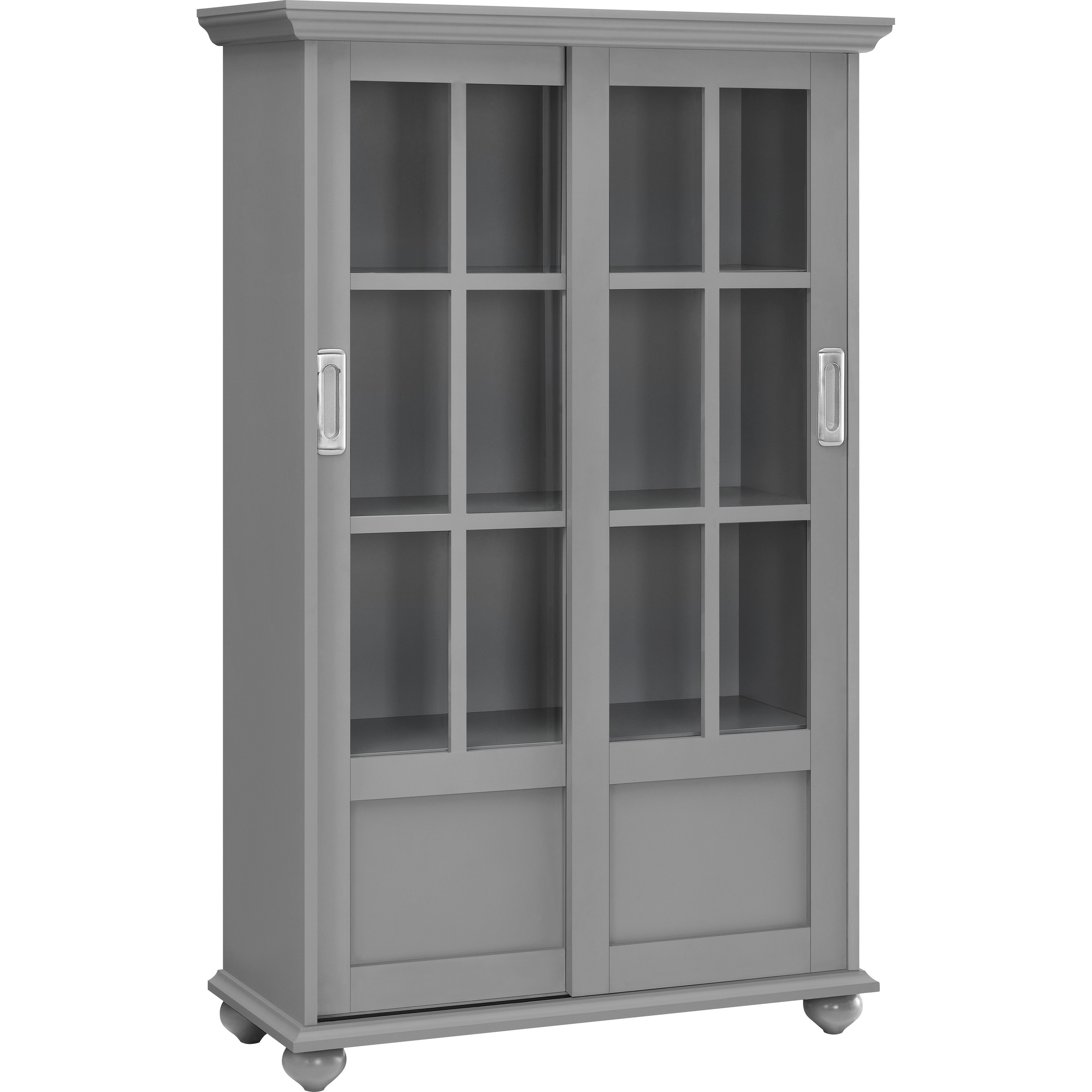 Avenue Green Abbeywood Soft Grey Bookcase With Sliding Glass Doors Sale