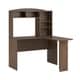 preview thumbnail 2 of 5, Avenue Greene Brightbrook Walnut L Desk with Hutch