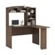 preview thumbnail 3 of 5, Avenue Greene Brightbrook Walnut L Desk with Hutch