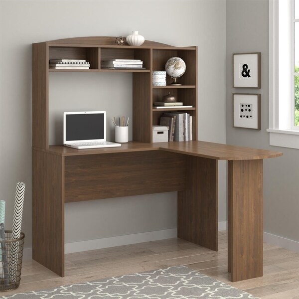 walnut desk with hutch