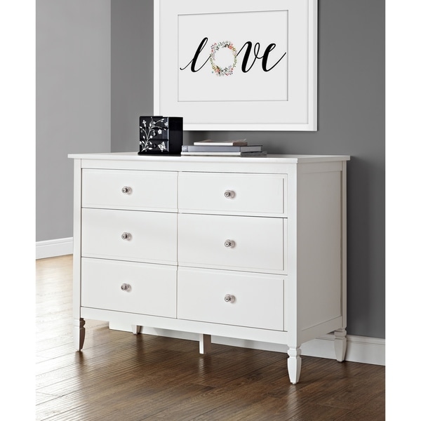 Avenue Greene Rosalyn White Six Drawer Dresser On Free Avenue Greene Rosalyn White Six Drawer Dresser