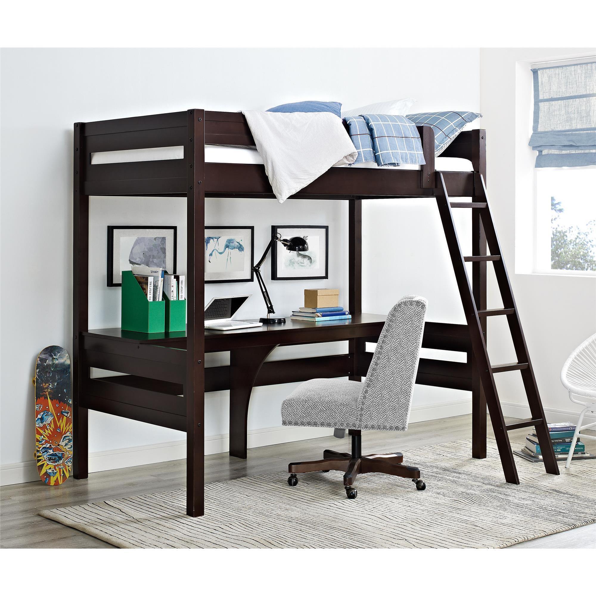 Shop Dorel Living Harlan Loft Bed With Desk Free Shipping Today